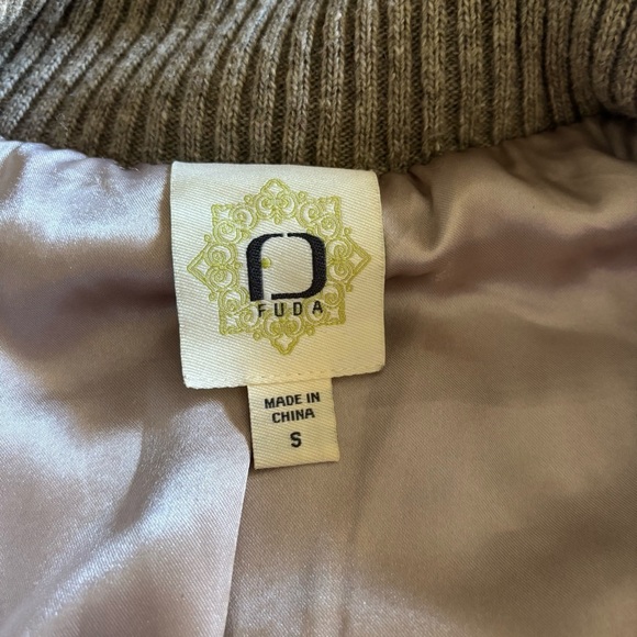 Fuda Faux Fur Knitted Back Tan Vest Size S - Picture 5 of 7